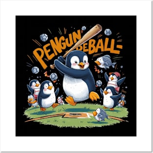 the world of penguin baseball Posters and Art